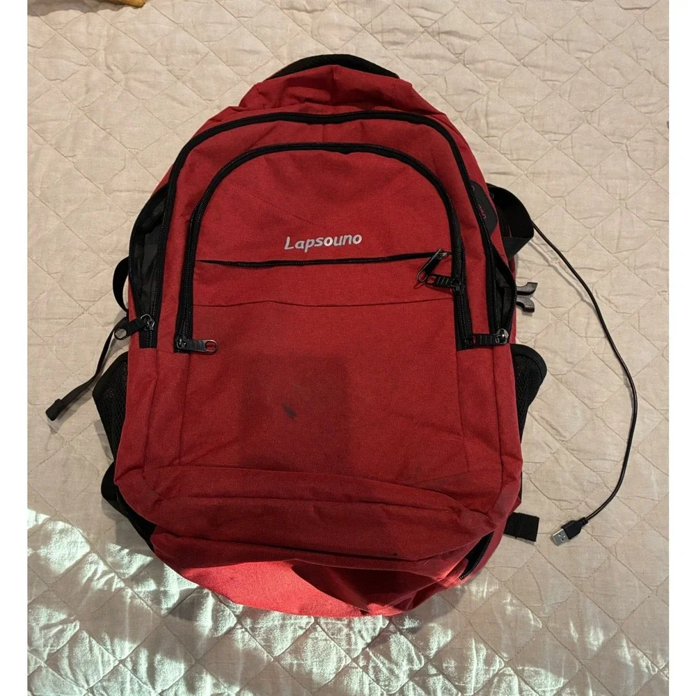 Lapsouno Laptop Backpack Red